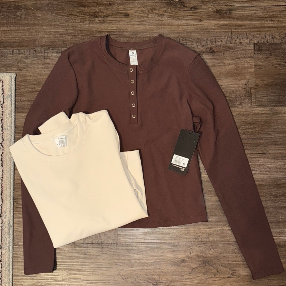 NWT Brown and Cream Women's Tops